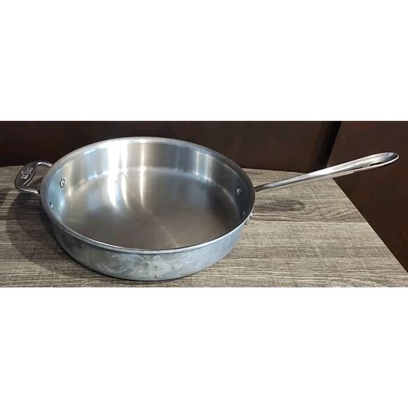 All-Clad USA Anodized Skillet Fry Stainless Sauté Pan 11" With Handle No Lid - Picture 1 of 8